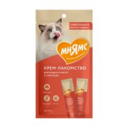 Мнямс Крем-лакомство для кошек с тунцом Кацуо и морским гребешком 15 г х 4 шт.
