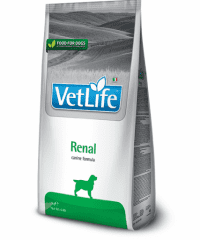 Корм Farmina диетический для собак для поддержания функции почек при хронической болезни почек, Vet Life Dog Renal, 2 кг 