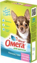 Витамины Омега Нео для щенков, с пребиотиком, 60 шт