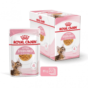 Пауч Royal Canin для стерилизованных котят, Кусочки в желе, KITTEN STERILIZED, 85 г, 12 шт