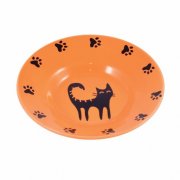 Миска Mr.Kranch, керамическая для кошек, оранжевая, 140 мл