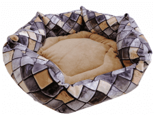 Лежанка Happy Friends, шестиугольная, для кошек и собак, 62х60х20см 