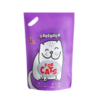 Наполнитель для кошачьего туалета FOR CATS, впитывающий, с ароматом лаванды, 1,55 кг (4 л)